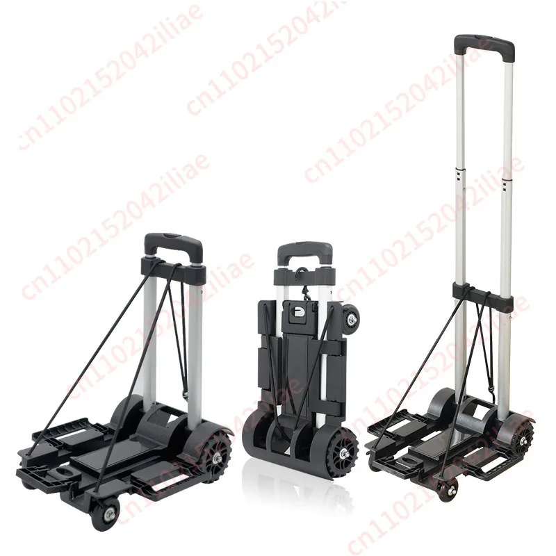 5 Wheel Trolley Rack Aluminum Alloy Foldable Pullling Rod Carrier for Student Backpack Pet Bag Luggage Load Bearing 30kg