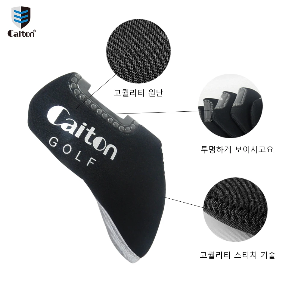 Caiton Golf Club Cover, Soft and Scratch-resistant Diving Fabric, Transparent Window for Quick Positioning, Coach Recommended