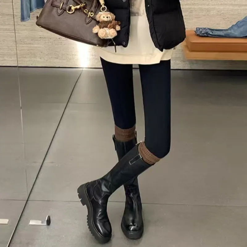 Fashion Womens Shoes Luxury Soft Leather Knight Boots for Woman Exquisite Platform Knee High Boots Designer Shoes Botas Feminina
