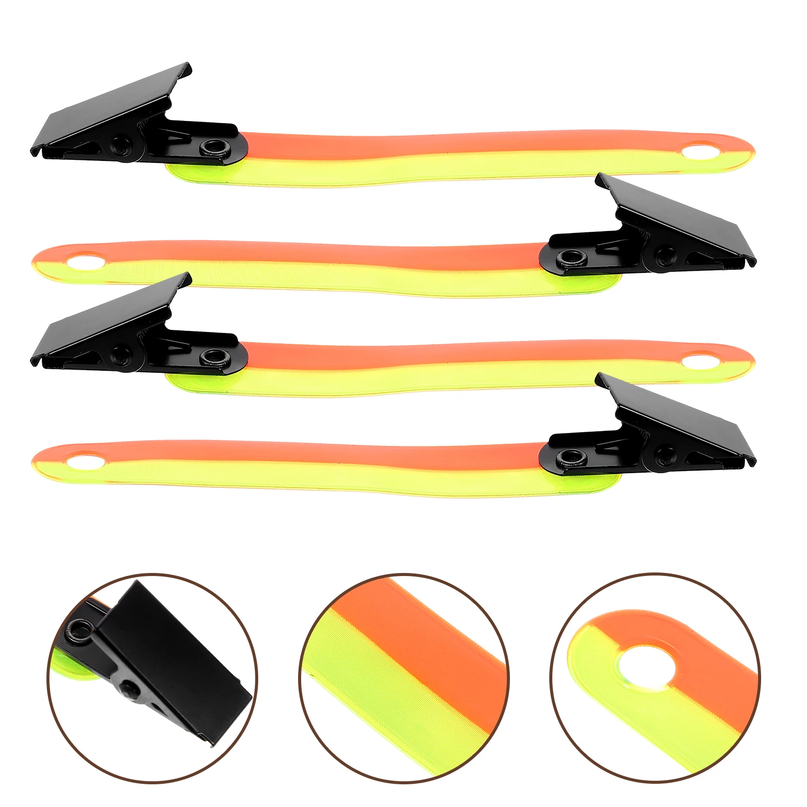 

12Pcs Reflective Glow Clips Fluorescent Band Durable Trail Marking Clip Outdoor Hiking Hunting Gear Hunting Accessories