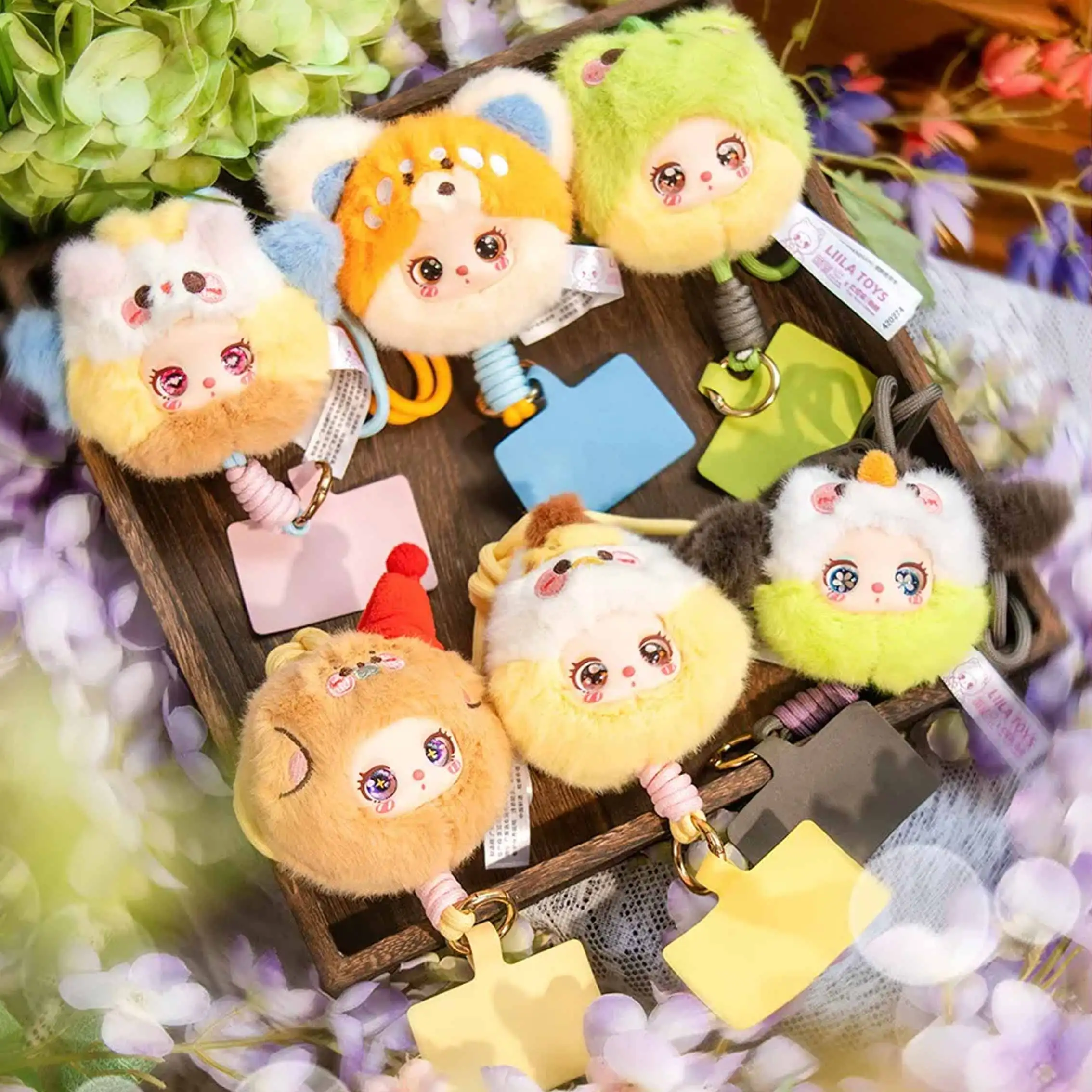 

Liila'S Zoo Mini Mobile Phone Lanyard Blind Box Series Multiple Styles Cute Doll Exquisite Keychain Toys Mystery Box Fun Gifts