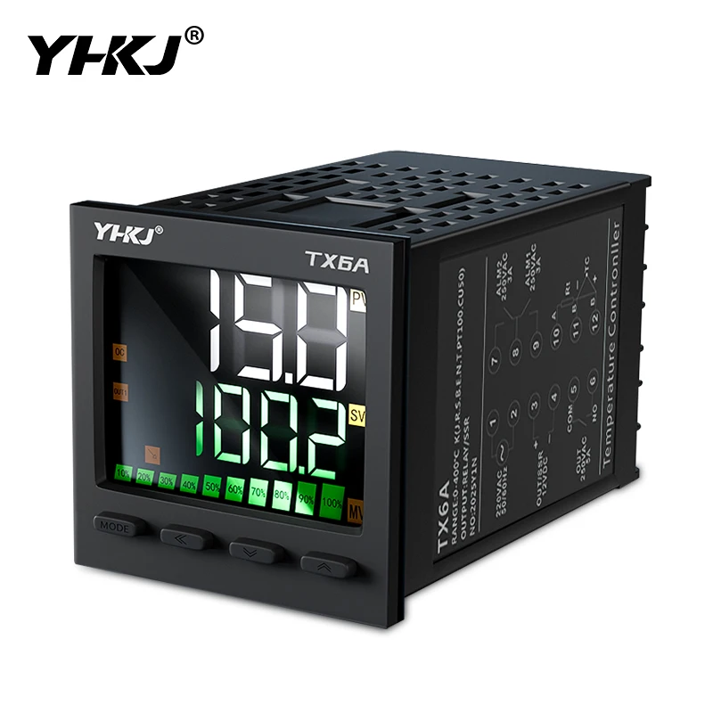 

Thermostat PID Digital Display Temperature Controller 220V Thermostat Intelligent Temperature Controller K E PT100 Output