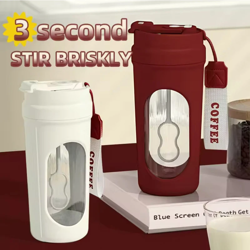 

450ml Portable Automatic Mixing Cup Stirring Coffee Mug for Coffee Milk Protein Powder High-temperature Resistant Shaker Cup