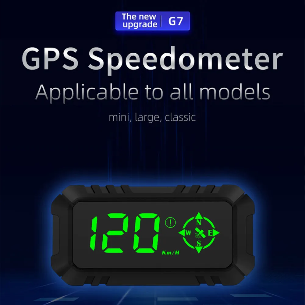 

G7 GPS HUD Display Speedometer Digital Car Head-Up Display Over-speed Alarm Universal For Bike Motorcycle Auto Projector