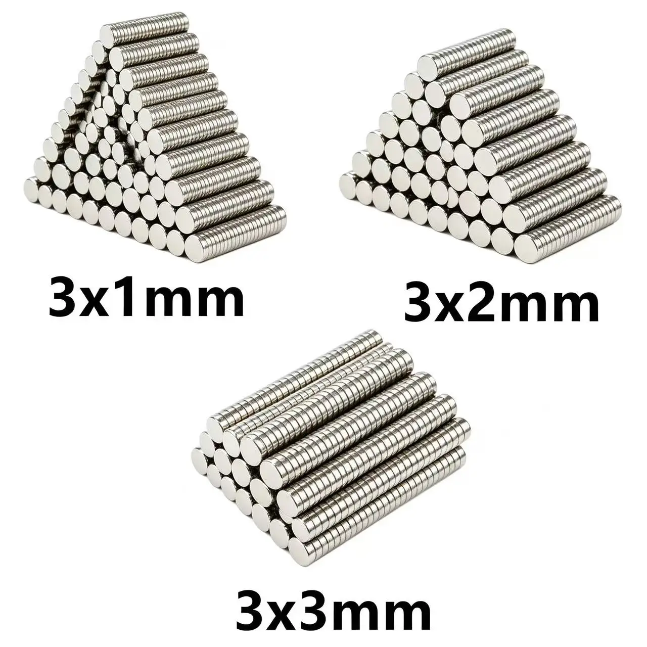 2x1 mm 3x2 3x3   Super Strong Magnet Permanent Magnetic Imanes Round Powerful Magnets Refrigerator2*1 3*2 3*3 mm