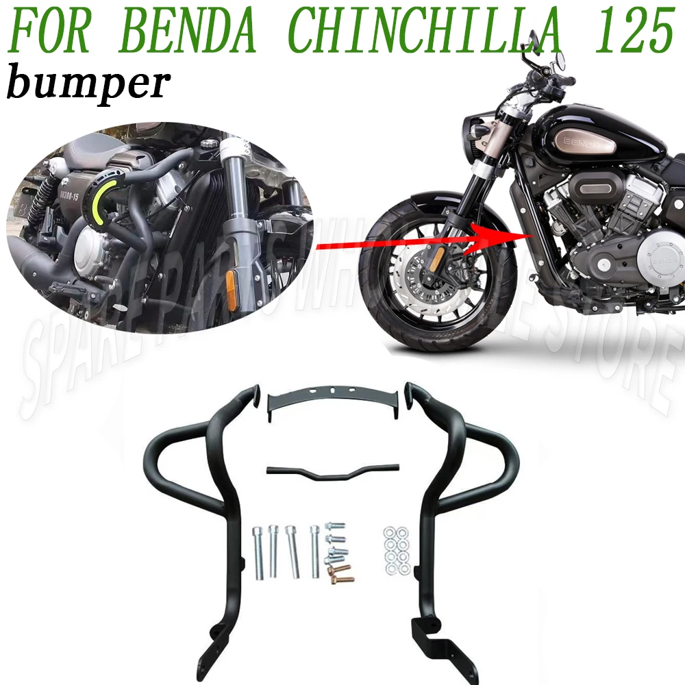 

Motorcycle Highway Engine Guard Crash Bar Frame Bumper Fairing Protector Bars For Benda chinchilla 125 chinchilla125