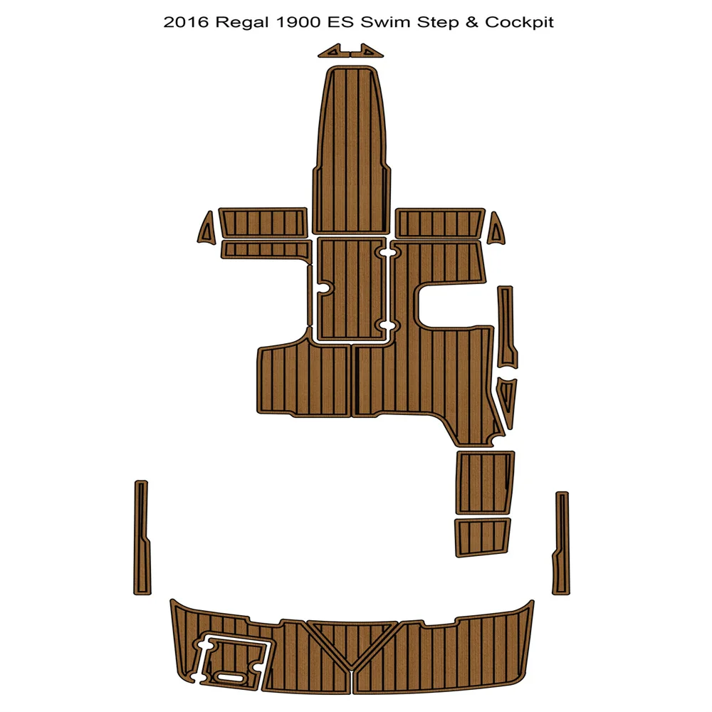 

Swim Platform Cockpit Pad Boat EVA Foam Teak Deck Floor Mat For 2016 Regal 1900 ES