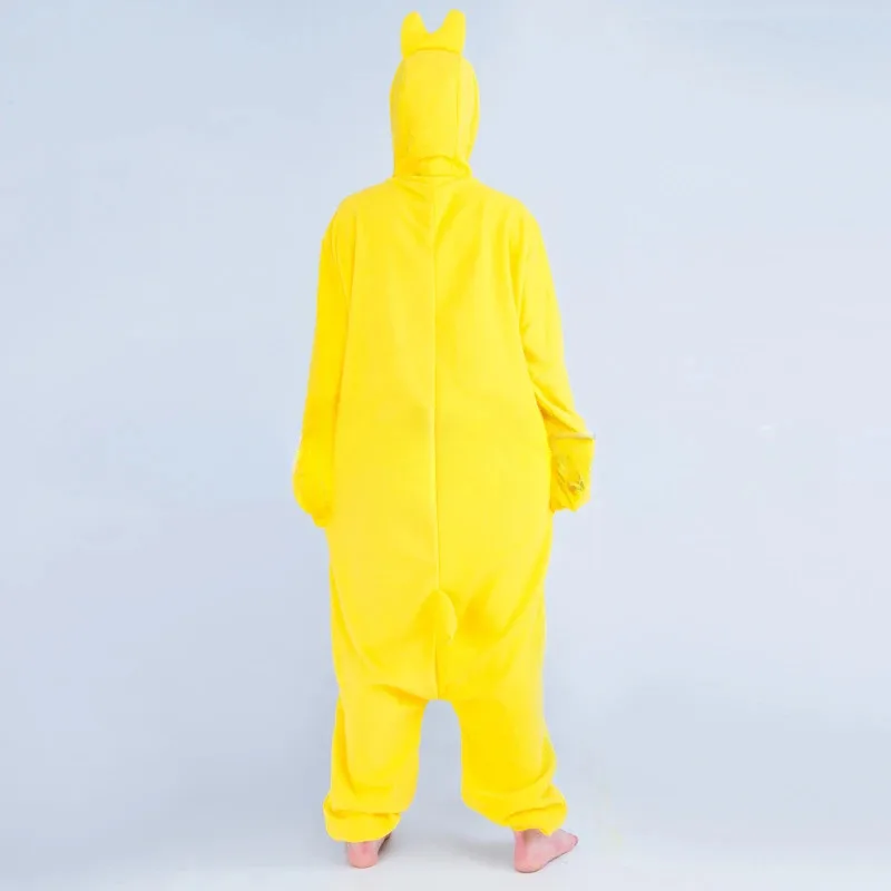 

Комбинезон «Маленькая желтая утка» с длинными рукавами и капюшоном в виде животных, повседневная одежда для дома, осенне-зимняя домашняя одежда для взрослых