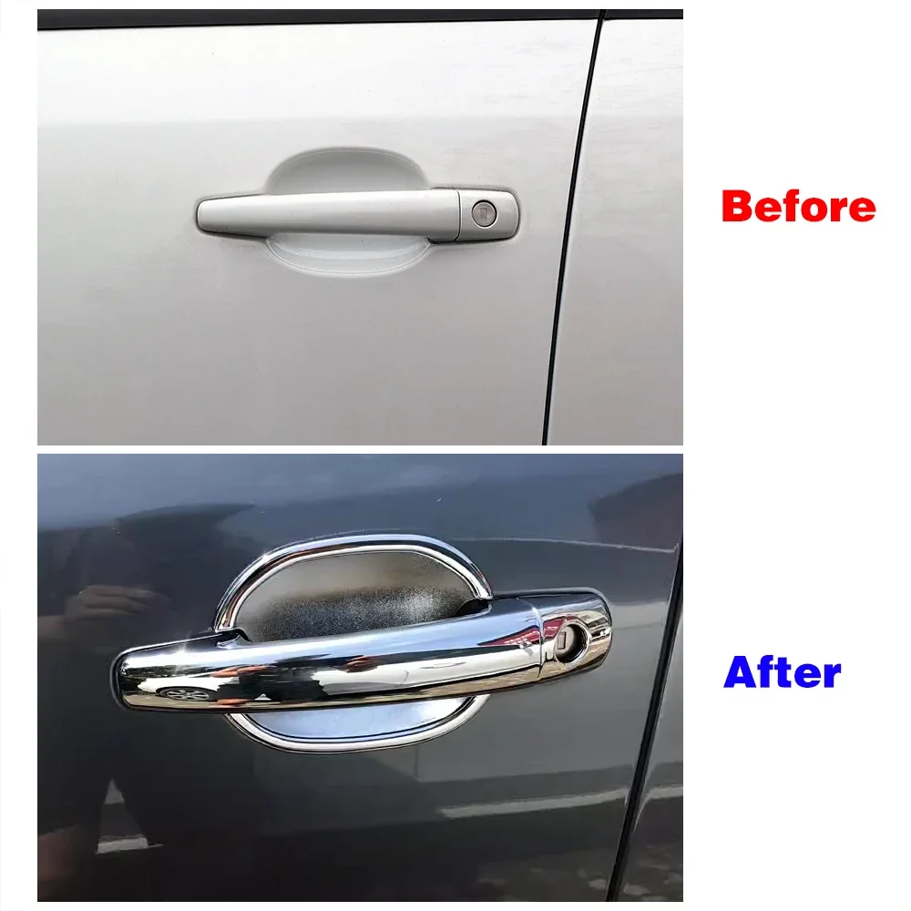 For Peugeot 3008 2009 UP ABS Car Styling Chrome Side Door Handle Cover Trim & Door Bowl Cover 2010 2011 2012 2013 2014 2015 2016