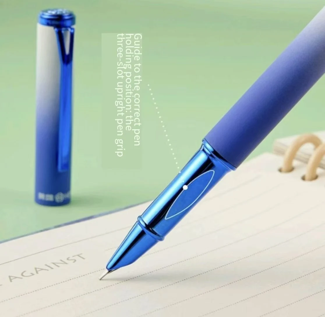Hero P336M Thermally Erasable Fountain Pen, Glossy Paint Metal Body Reusable Heat Erase Writing Pen Student Stationery
