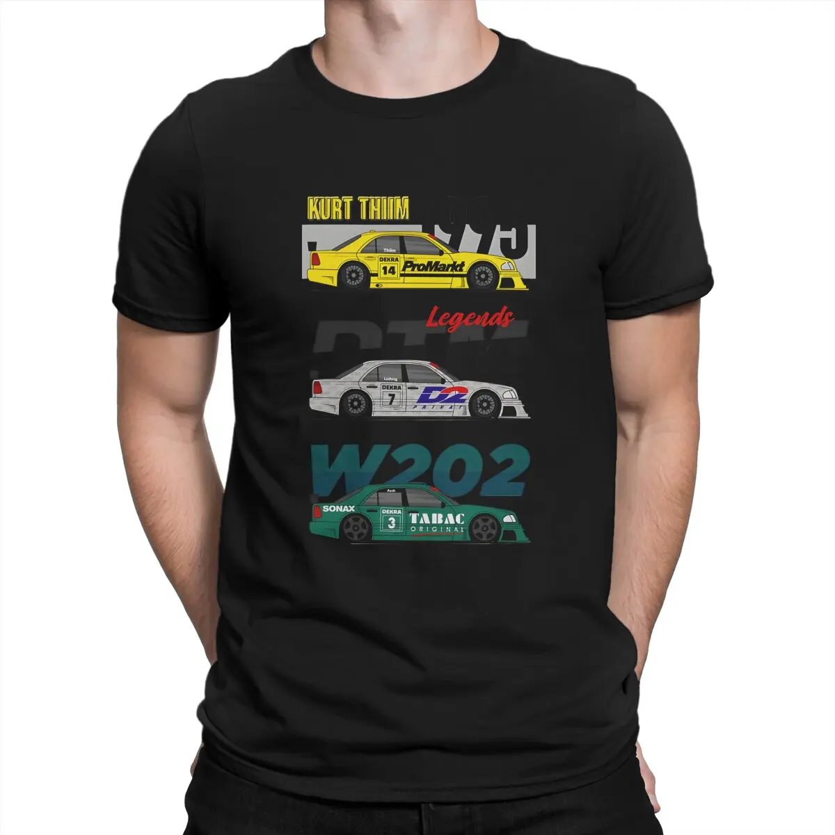 DTM Men's TShirt W202 DTM LEGENDS Fashion T Shirt Graphic Sweatshirts Hipster