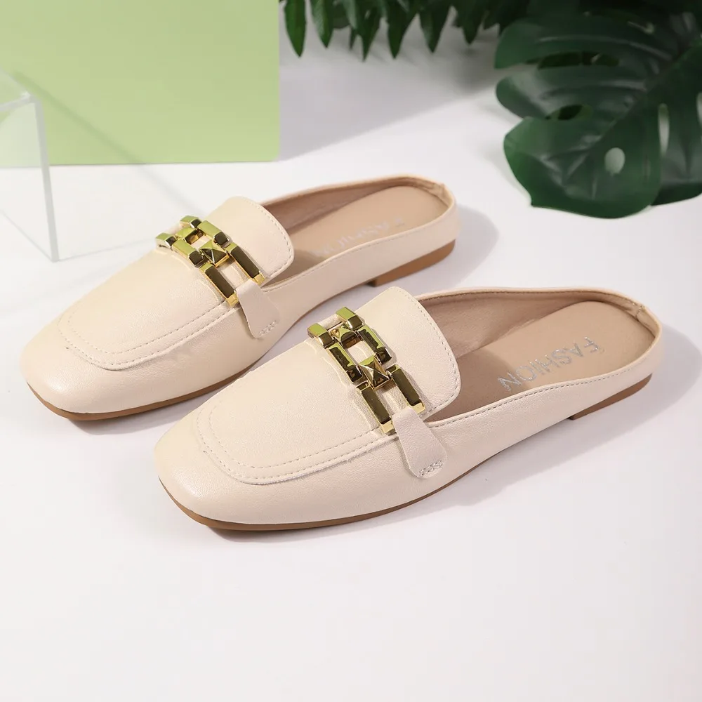 

Новинка 2025, женская обувь, женские модные винтажные кожаные лоферы на плоской подошве, удобные повседневные туфли на плоской подошве No 43, золотой логотип