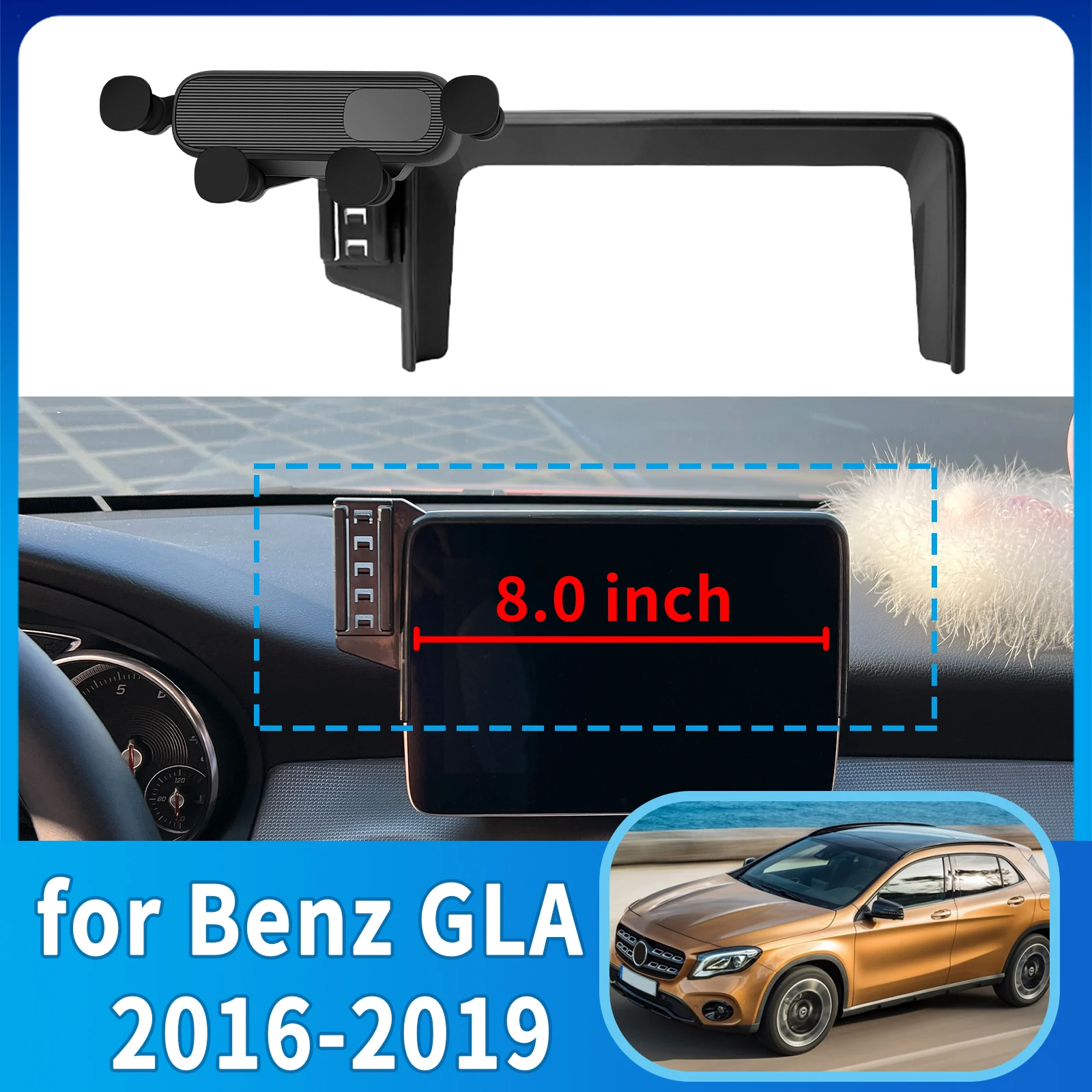 

fit for Mercedes-Benz GLA 2016-2019 X156 (8.0in) Phone Holder, Dashboard Screen Mount Bracket Easy Installation​​ accessoires