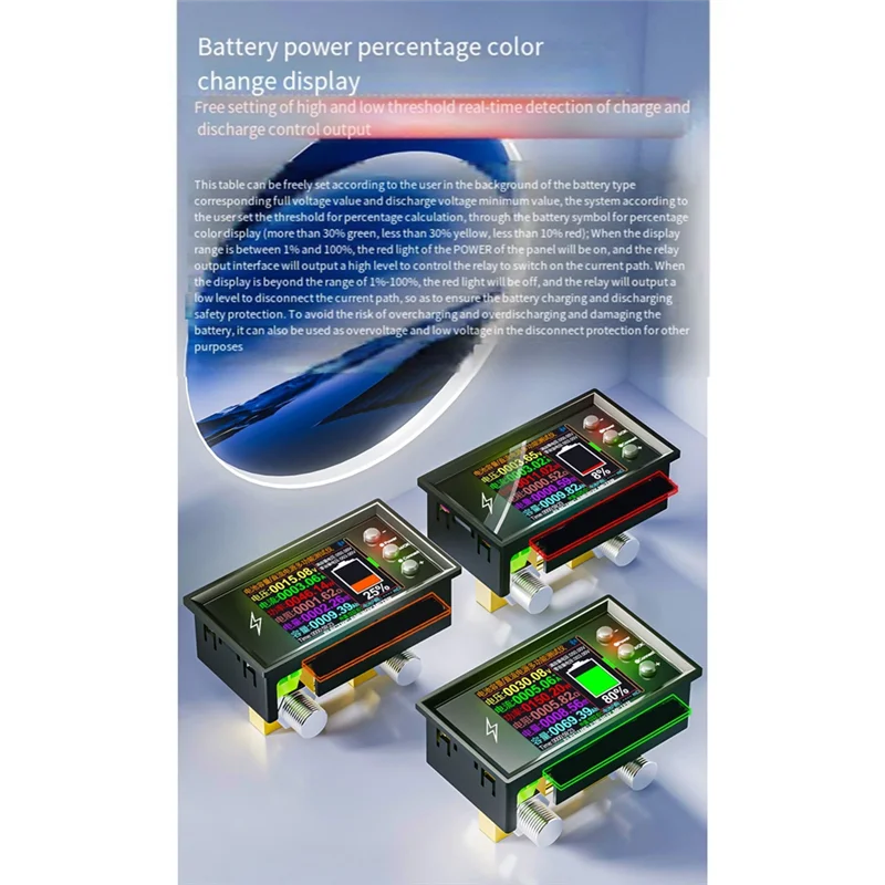 DC 0-420V 200A Wifi 2In1 แบตเตอรี่/Power Tester DC ดิจิตอลจอแสดงผลแรงดันไฟฟ้าเครื่องทดสอบแบตเตอรี่ Tester-ABGL