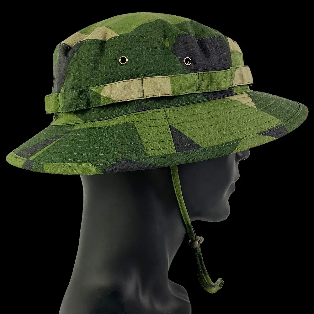 Gorra de Camuflaje Geométrico Sueco, Gorra Táctica Penney de Ala Corta para Hombre, para Senderismo, Pesca y Protección Solar al Aire Libre