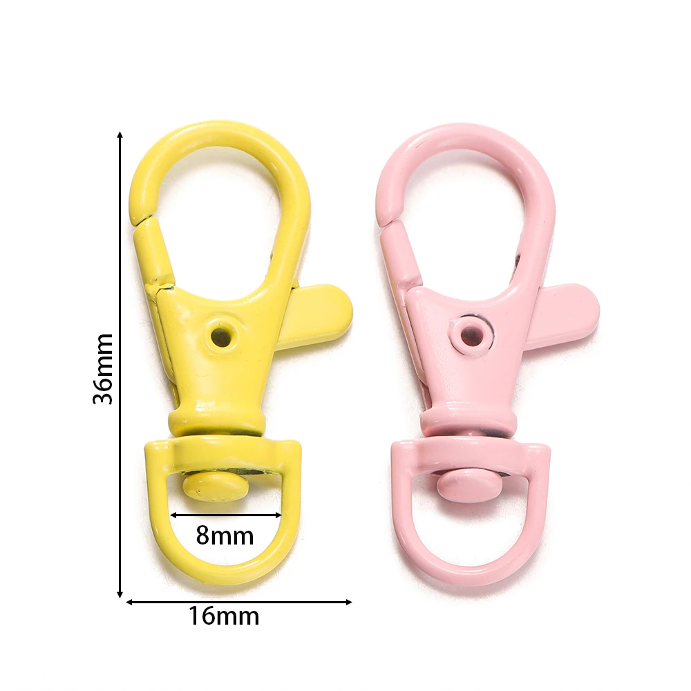 5/10Pcs Colorful Swivel Lobster Clasp Hooks Keychain Split Key Ring Connector for Bag Key Chain DIY Jewelry Making Supplies