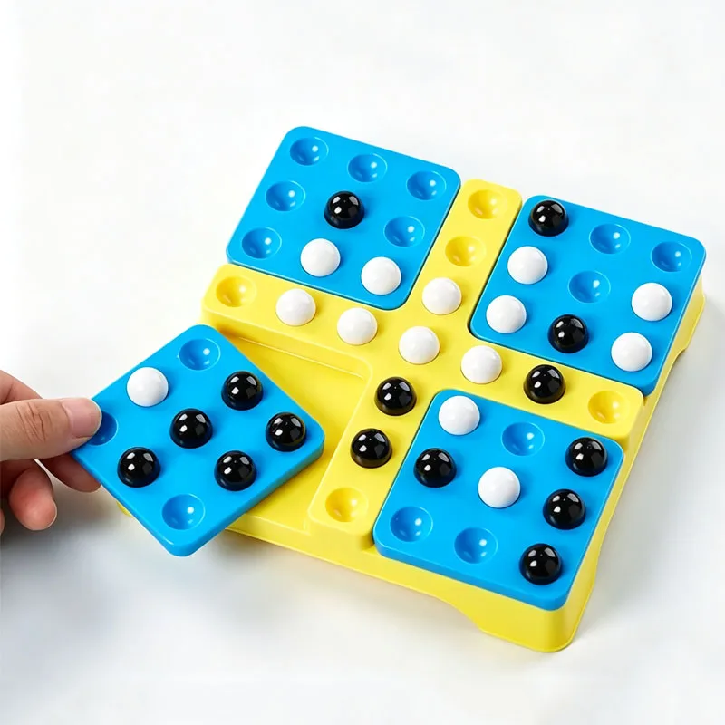 Jeu classique cinq à la suite, échecs noir et blanc, jeux de stratégie pour adultes et familles, divertissement pour les voyages et les fêtes