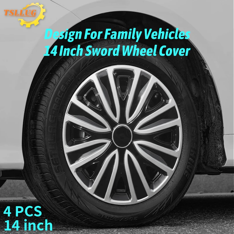 

Комплект из 4 колпаков для колесных дисков 14 дюймов в стиле BJ, для Honda, Volkswagen, Chevy, Mazda, Dodge