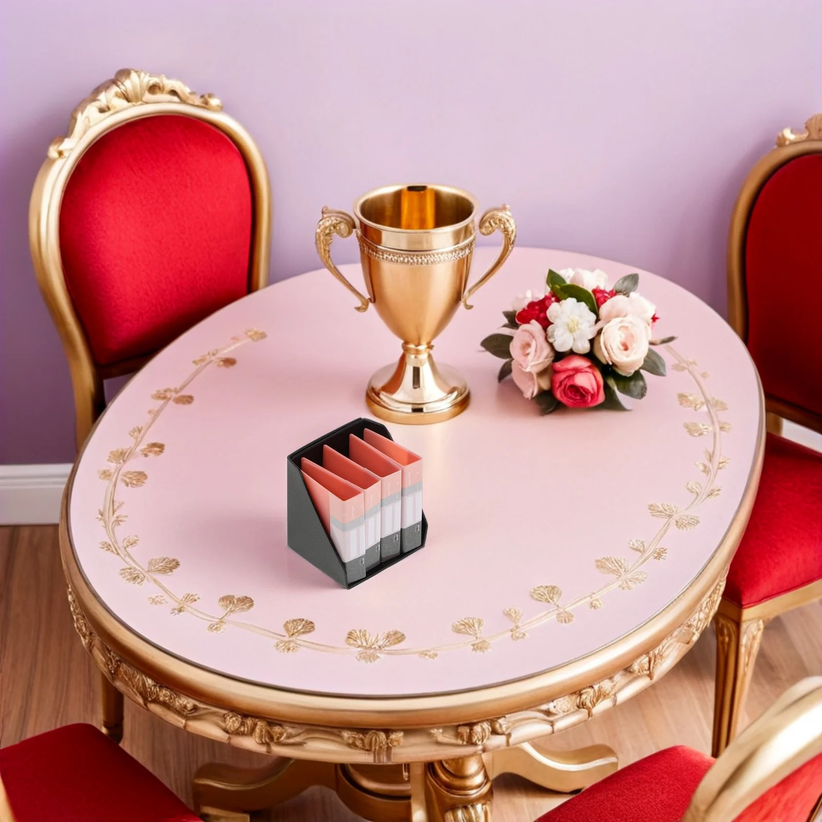 

4 комплекта, реалистичная миниатюрная папка для файлов, крошечный офисный органайзер, пластиковые настольные аксессуары для кукольного домика, папка для файлов кукольного домика