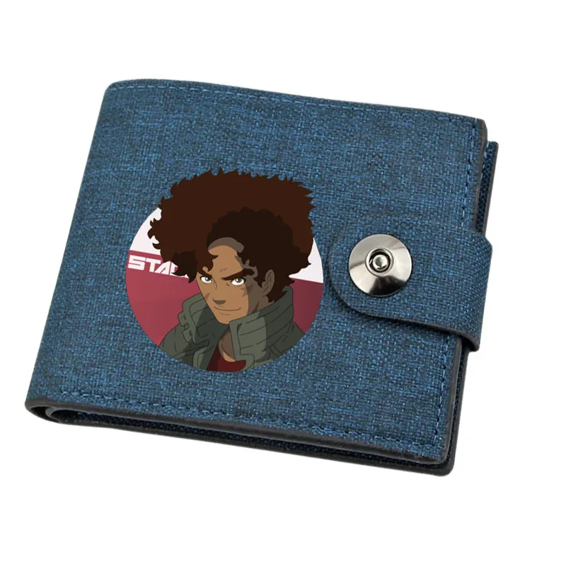 Boy Gril Coin Purse Anime MEGALOBOX  Cartoon Wallet Canvas Teenager Casual Cash Holder Bi-Fold Buckle Short Wallet