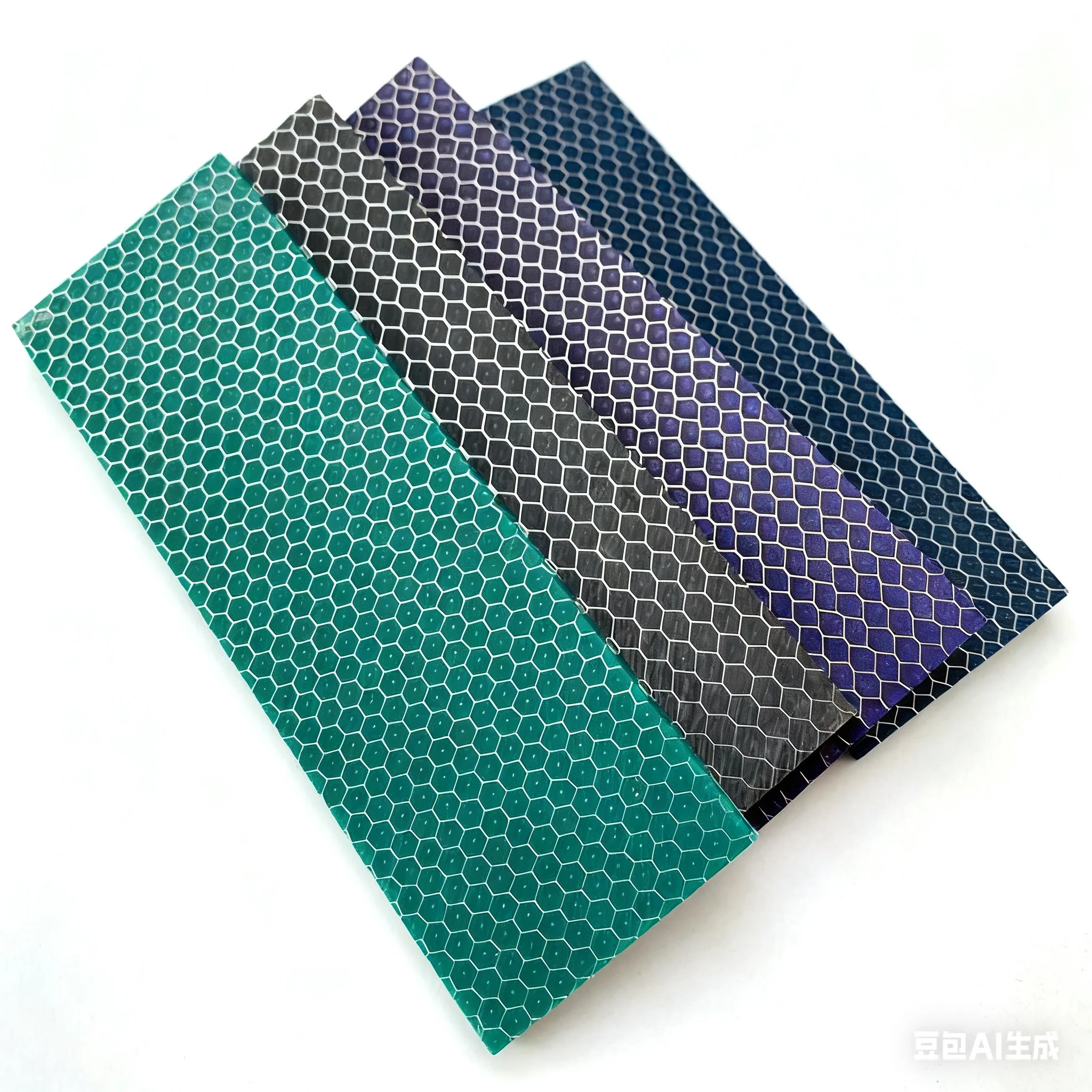 مادة راتينج السجائر الإلكترونية: ورقة راتينج على شكل قرص العسل بنمط جلد الثعبان - ملحق لوحة صنع مقبض السكين بنفسك، 120 × 40 × 8 مم #2