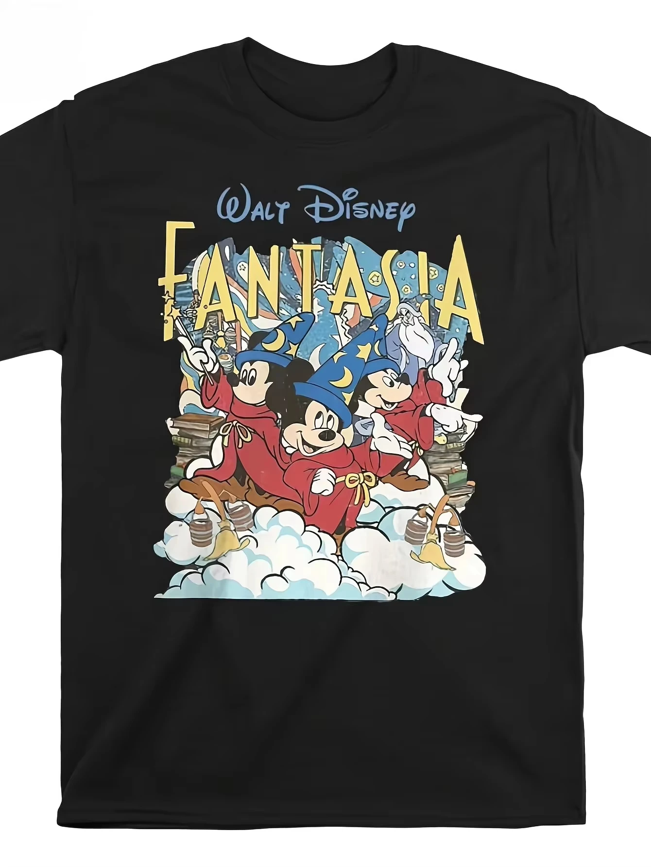 

Новая мужская футболка с рисунком Микки Мауса от Disney 2026 года, для повседневного отдыха и тематических мероприятий, унисекс, из чистого хлопка, с короткими рукавами