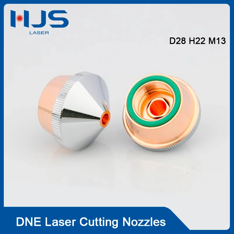 HJS DNE D28H22 Copper Laser Nozzle Single Double Chrome Plated Layer Customized Fiber Laser Cutting Machine Parts