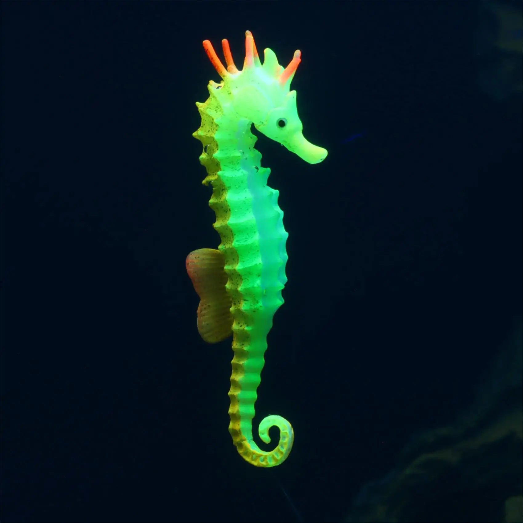 1pc Fish Tank Decoration Luminous Glowing Artificial Sea Horses - Realistic Silicone Aquarium Ornaments - Create an Underwater W