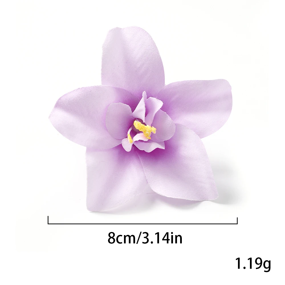10/20 Stück künstliche Orchideenköpfe, künstliche Blumen, die für Frauen und Mädchen als Haarnadel, DIY, Braut, Hochzeit, Dekoration, Kranz, Zubehör verwendet werden können – Detail 3