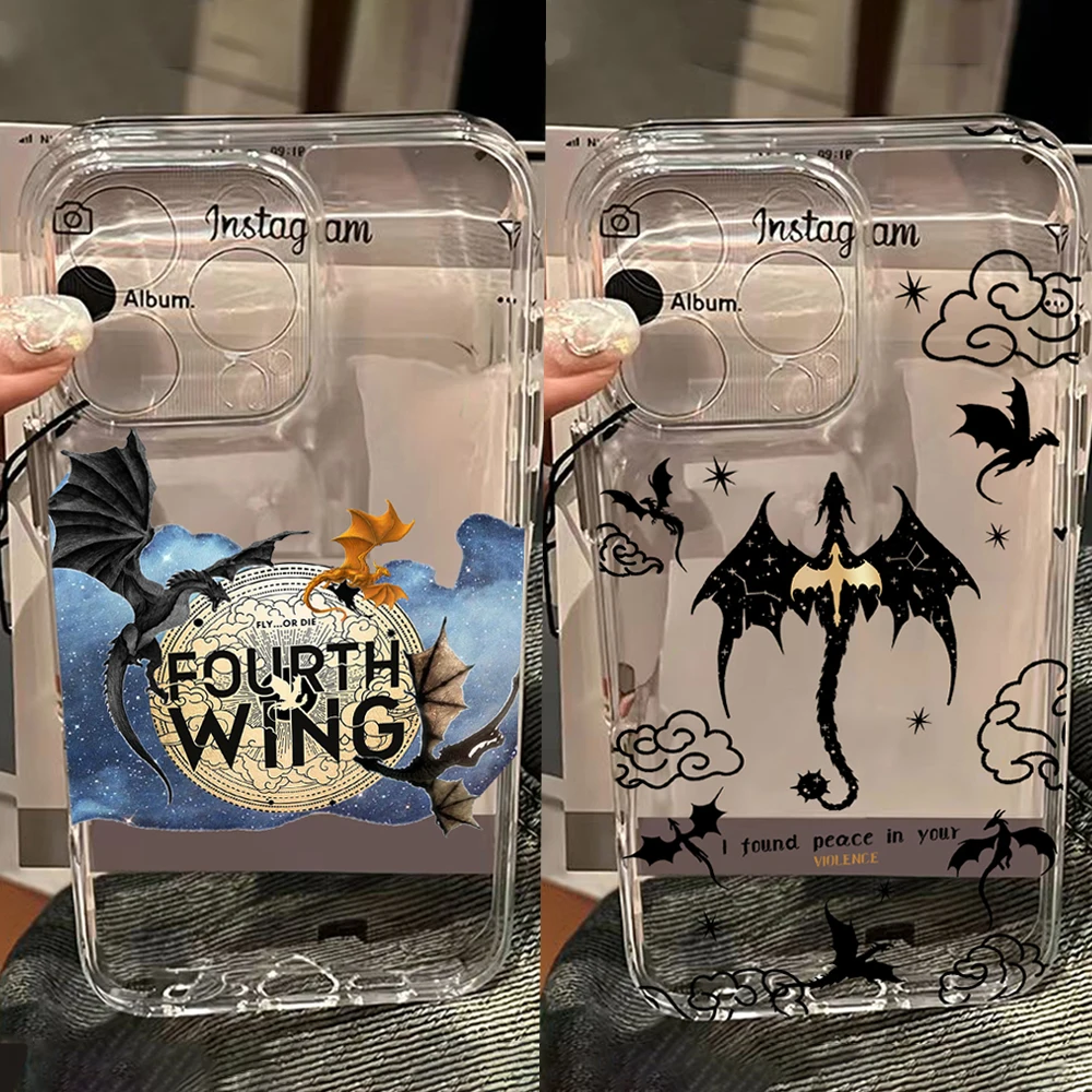 حافظة هاتف F-Fourth W-Wing لهاتف هواوي نوفا 9 6 7 5 P50 P30 Pro Lite Honor X7d 50 4G 5G غطاء خلفي ناعم شفاف من البولي يوريثان