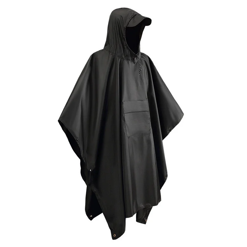 Rain Poncho Multi function Hooded Protective for Outdoor Travel Hiking Mountaineering Fishing