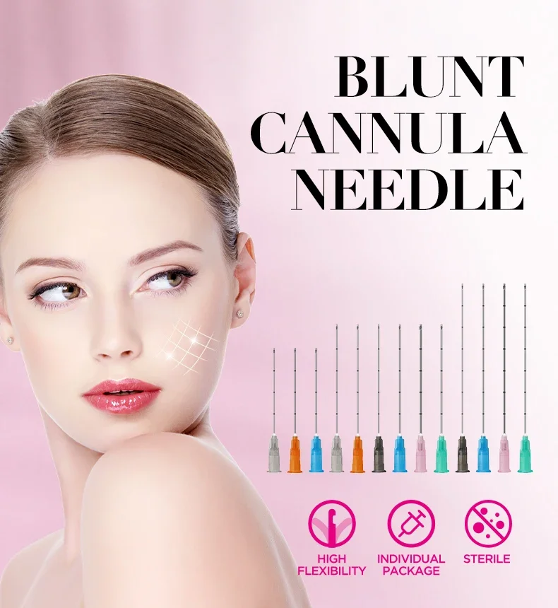 

Disposable Blunt Cannula Sterile Package Micro Blunt Cannula for Filler 18G 22G 25G 27G 30G 25mm 38mm 50mm 70mm