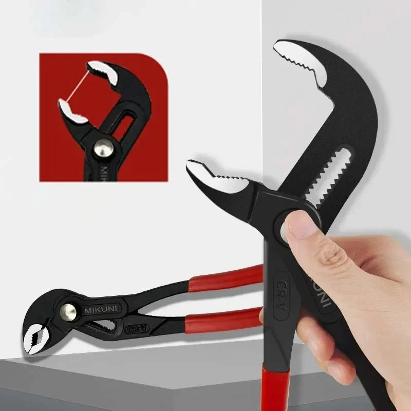 Water Pump Pliers Quick-Release Plumbing Pliers Pipe Wrench Adjustable Water Pipe Clamp Pliers Household Hand Tools Multi-functi