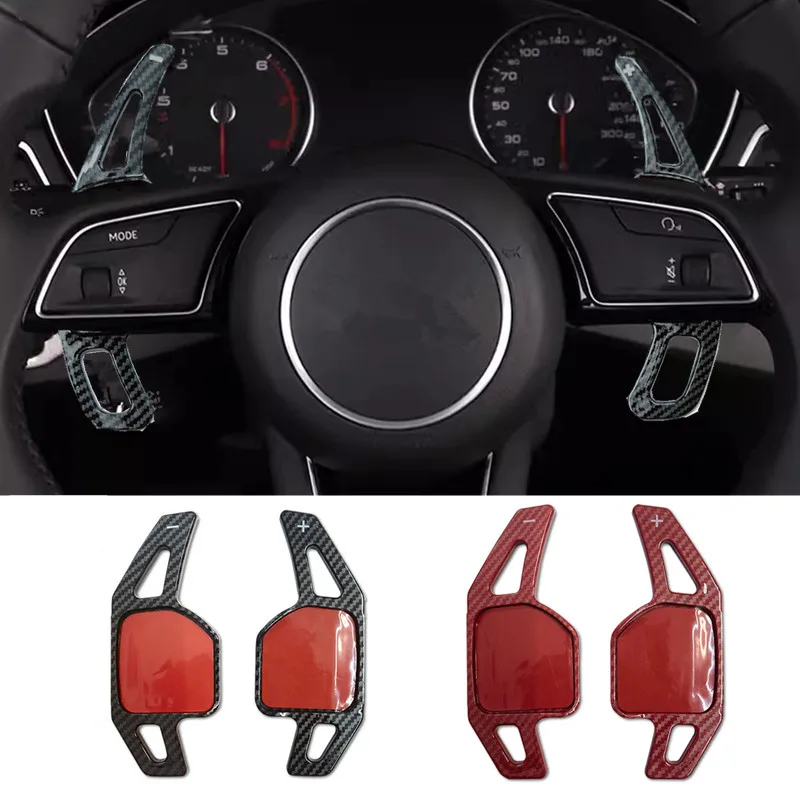 

Car Steering Wheel Shift Paddles Gear Extender Carbon Fiber Pattern For Audi A3 A4L A5 A6L A7 A8 S3 S5 S6 S7 SQ5 Q3 Q5 Q7