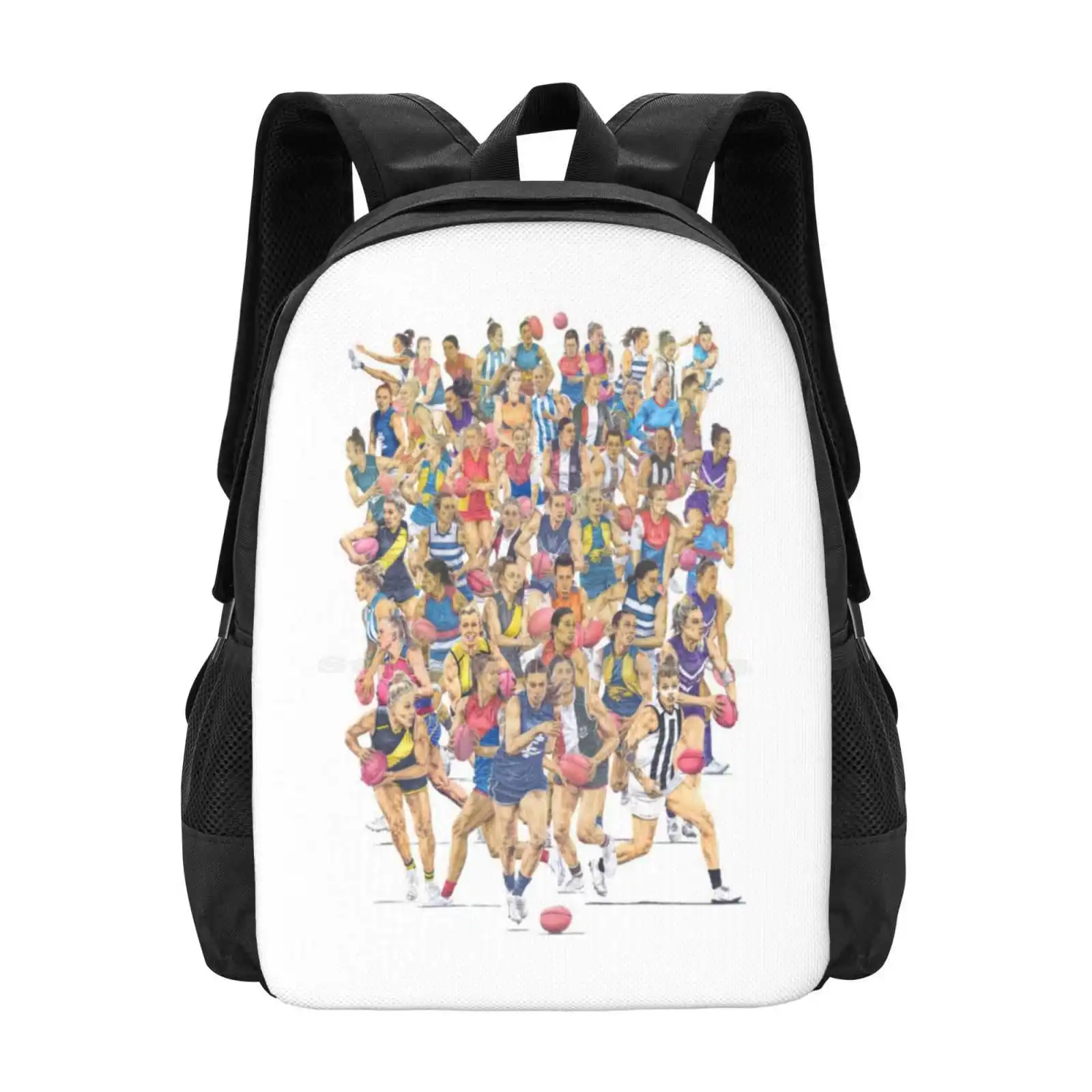 Fifty Female Footballers - W Hot Sale Schoolbag Backpack Fashion Bags Footballers Fifty Player Portraits Womens Sport