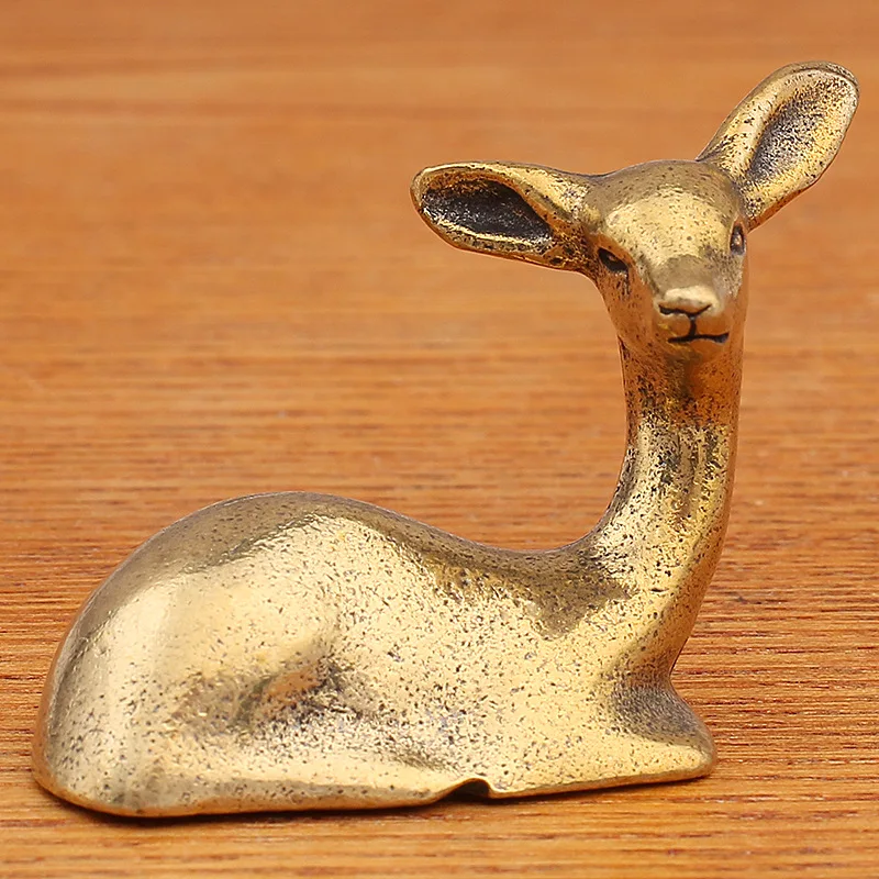 

Brass Mini Deer Decoration Home Christmas Gift Small Ornament Copper Craft Metal Craft