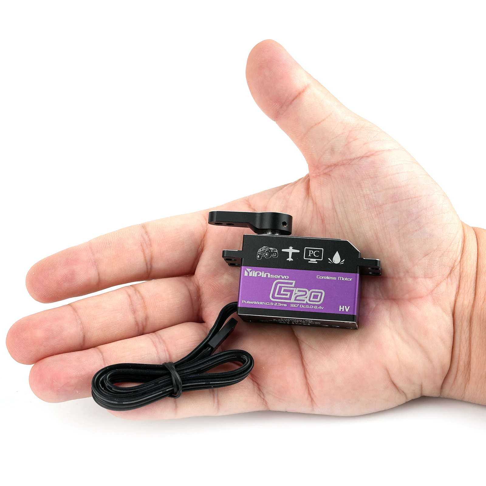 Servo digital 20kg, motor coreless de engrenagem de aço 180/270/360 graus, servos de alto torque para arduino diy rc carro robô helicóptero brinquedos