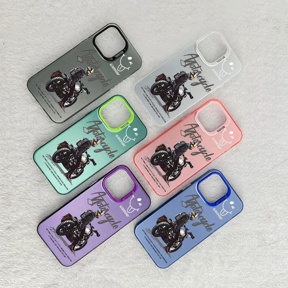 Cool Motorcycle Rider Phone Case For Samsung S22 S23 S24 PLUS ULTRA A25 A32 A33 A34 4G 5G Laser Cover