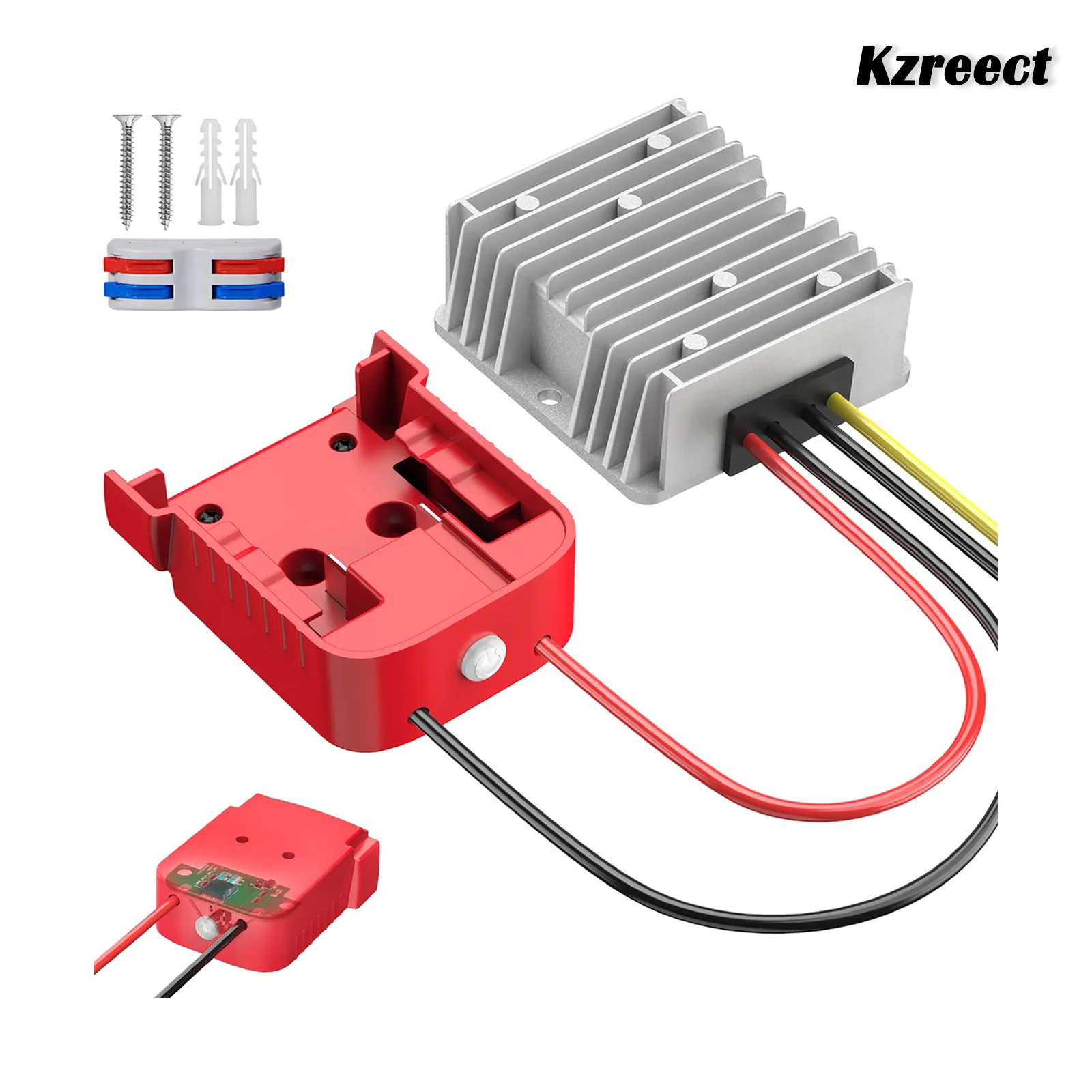 

Kzreect 18V to 12V Step Down Converter for Milwaukee 18V Battery, 240W 12V/20A DC Buck Converter with Overdischarge and Switch
