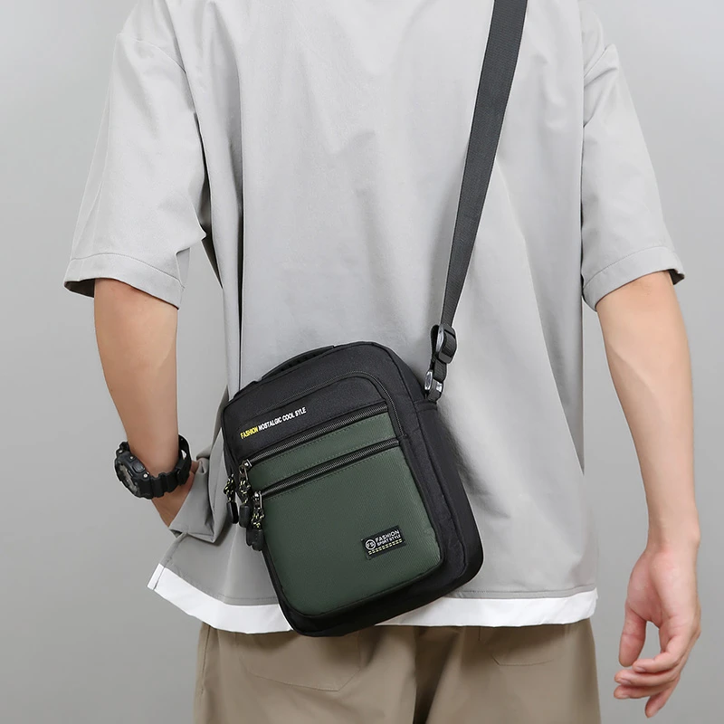 Neue Modische Oxford Herren Umhängetasche Einzelne Schultertasche Große Kapazität Aufbewahrungstasche Modische Mehrtaschen-Business-Umhängetaschen – Detail 2