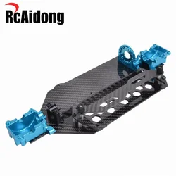 Custom Aluminum Lower Gearbox Case with Carbon Chassis Kit for Tamiya TT-02B MS TT02B TT-02BR Chassis