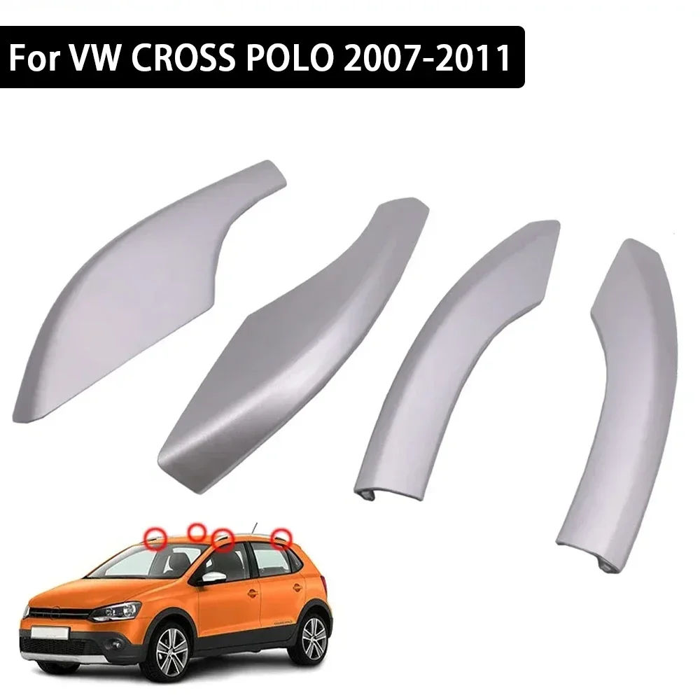 Image of Für VW CROSS POLO 2007 2008 2009 2010 2011 Dachträgerabdeckung Vorne Hinten Links Rechts Dachgepäckträger Endschale Kunststoffabdeckung