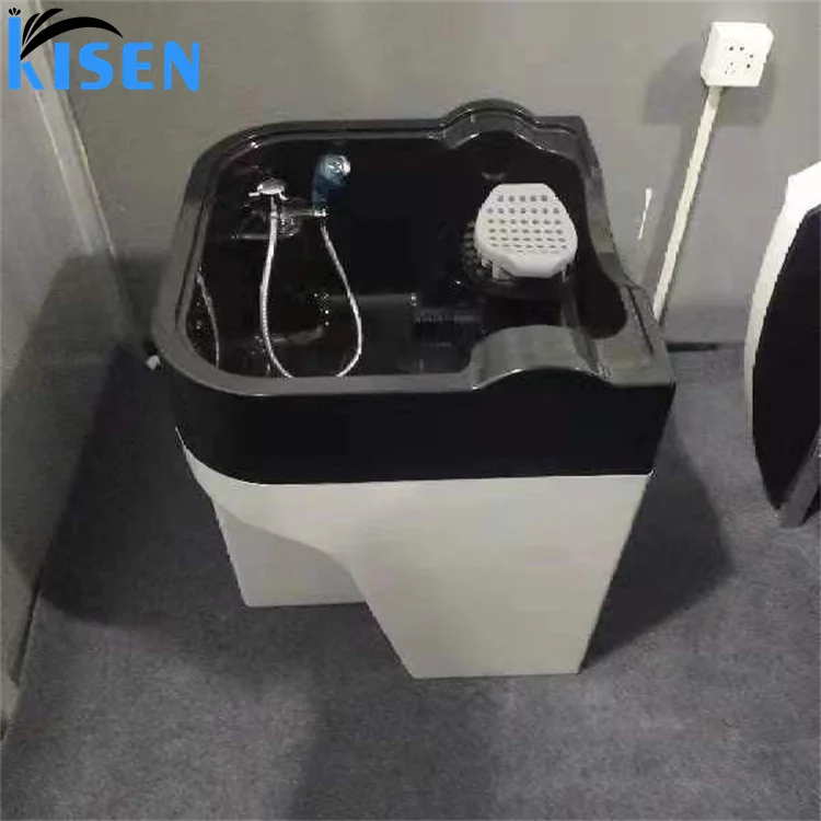 New design portable big size black white hair washing bowl sink for shampoo massage bed and chair use