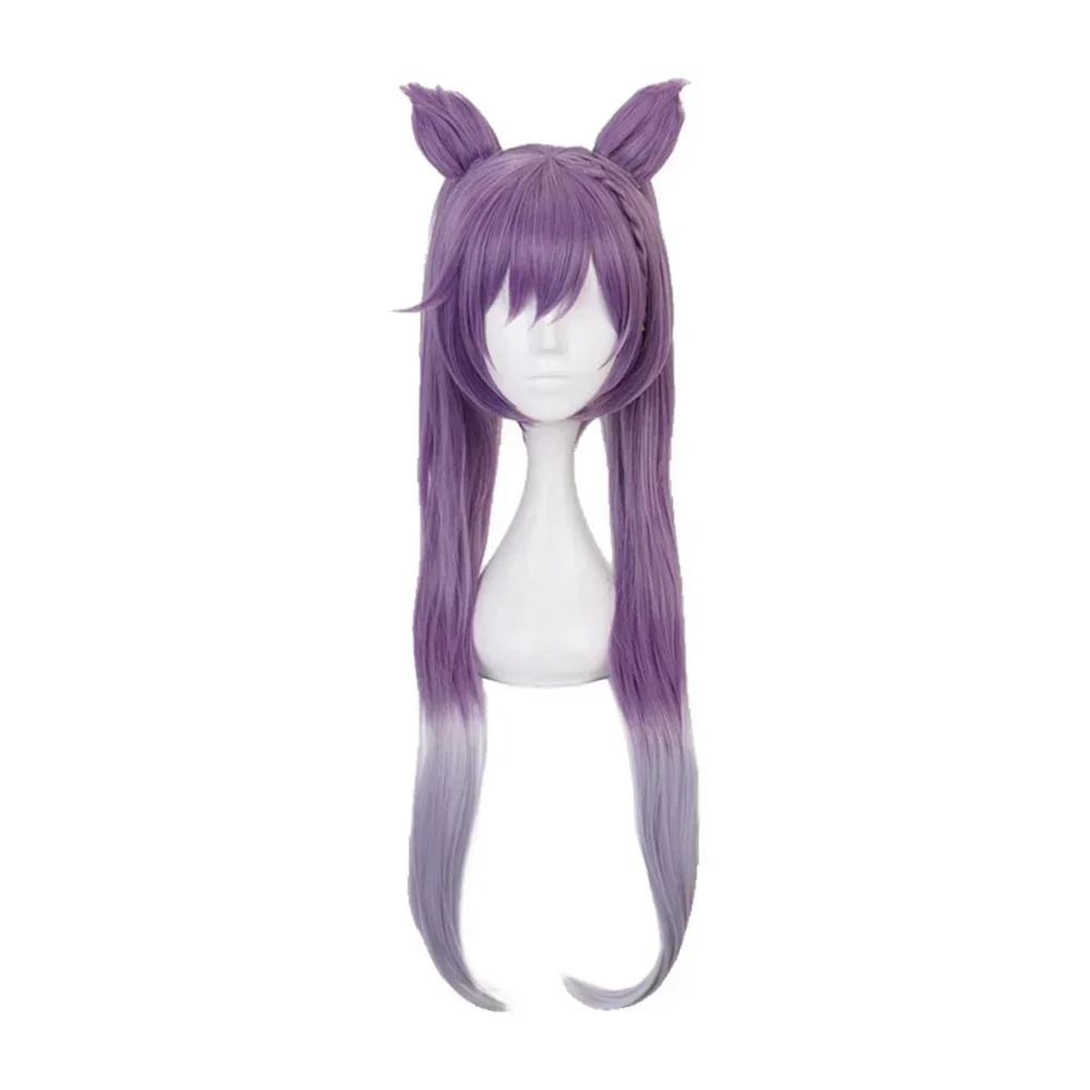 

Anime Synthetic Hair Genshin Impact Keqing Cosplay Wigs Long Ponytails Purple Heat Resistant Party Carnival Props