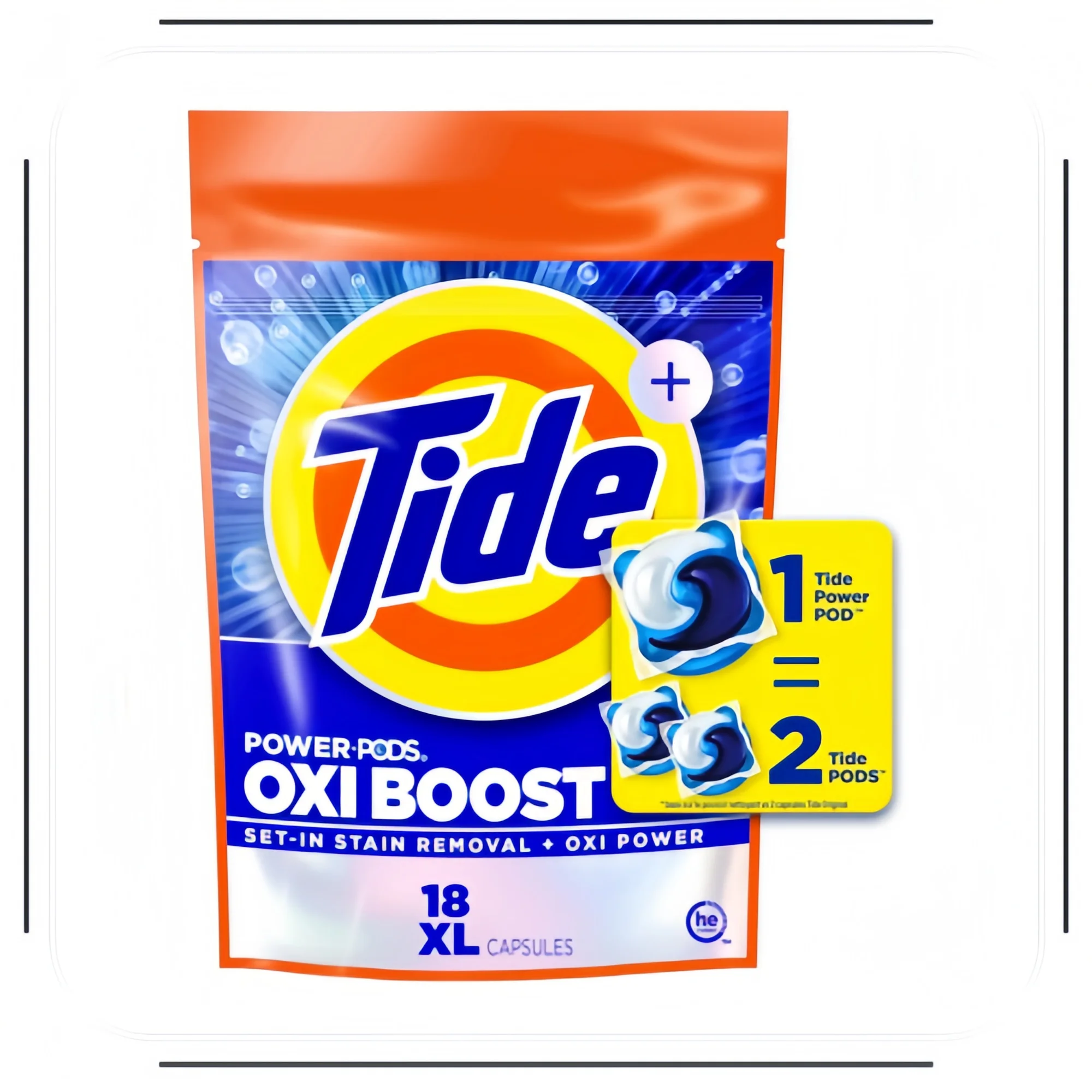 18ct Laundry Detergent Pods | All-in-1 Deep Clean, He Safe, Fresh Scent