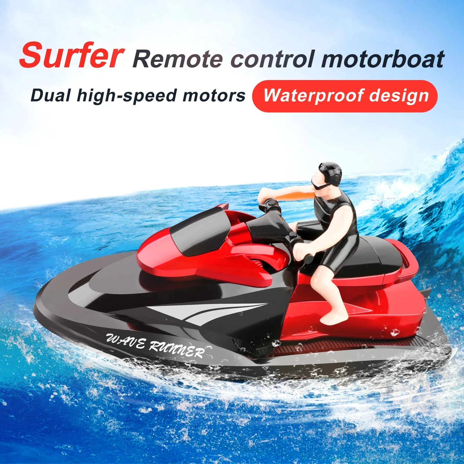 RC Boat 809 2.4G Remote Control Motorboat Water Speedboat Yacht Airship RC Boat Waterproof Electric Children's Toy Boat