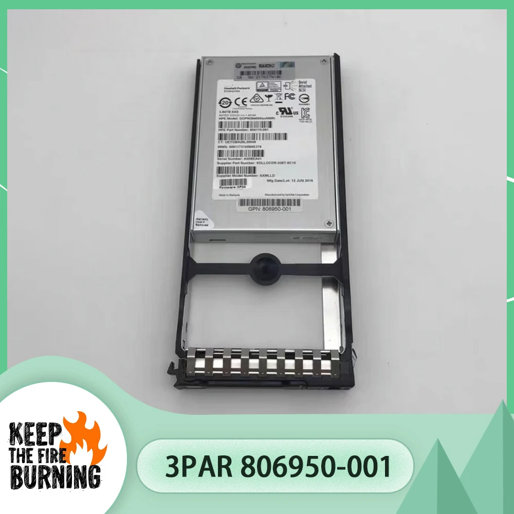 

Твердотельный диск SSD для HP 3,84 T SAS 3PAR 806950-001 809589-001 804170-001 806950-001