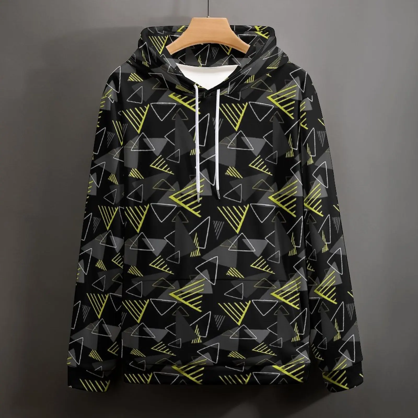 Moderne Geo Print Casual Hoodies Memphis Stil Trendy Custom Lose Hoodie Herbst Langarm Hip Hop Übergroßen Top