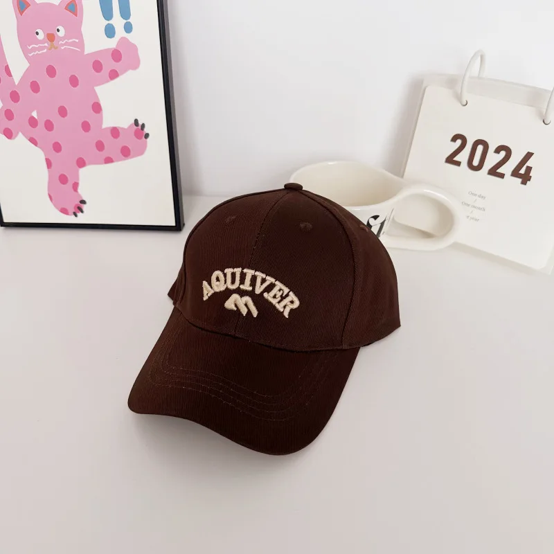 Spring/Summer New Hard Top Unisex Baseball Cap Sun Protection Wide Brim Hat Fashionable Versatile Outdoor Cap with Letter Embroi
