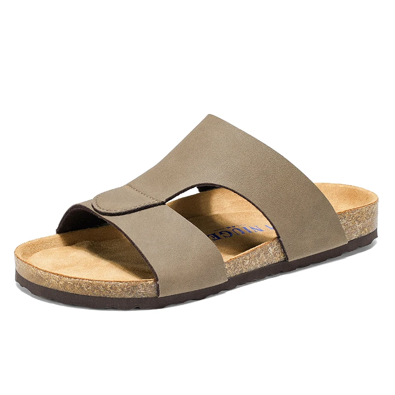 

Летние пробковые тапочки унисекс, мужские и женские сабо, шлепанцы, повседневные сандалии из микрофибры, большие размеры 48-49